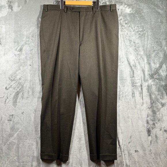 Canali Dress Pants Mens 38 Wool Stretch Straight Leg Relaxed Quiet Luxury - Picture 1 of 11